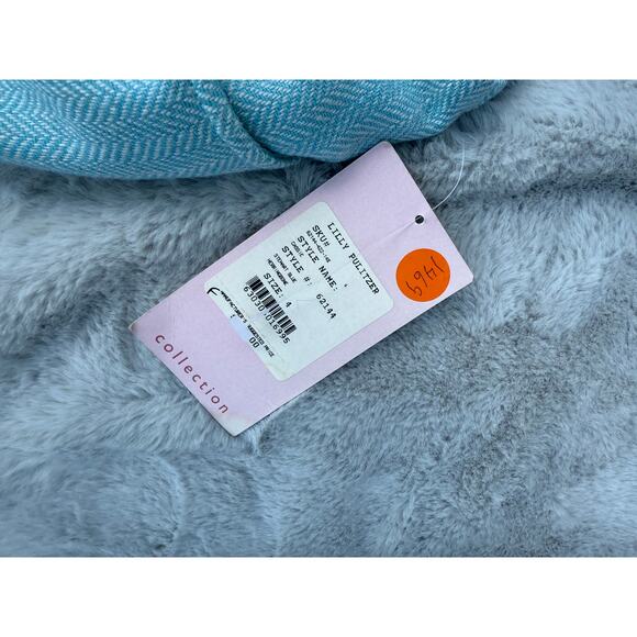 Vintage Lilly Pulitzer Blue Wool Blend Mini Skirt NWT Size 4  Herringbone Lined - Picture 6 of 6